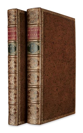 TRAVEL  POCOCKE, RICHARD. A Description of the East.  3 vols. in 2.  1743-45